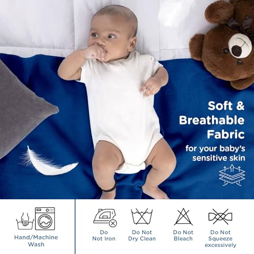 Image of Mee Mee Premium Instadry Cotton Bed Protector Mattress: Ultra-Absorbent, Speedy Drying, Breathable & Soft Sheet for Newborns. Reusable Waterproof Cot Sheet Infant Safe, 0-9 Months, 50x70cm (Pink )