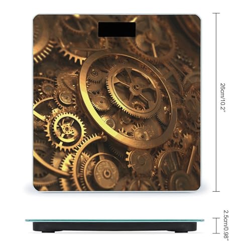 Báscula digital de baño con vidrio templado y pantalla LCD miniatura 2
