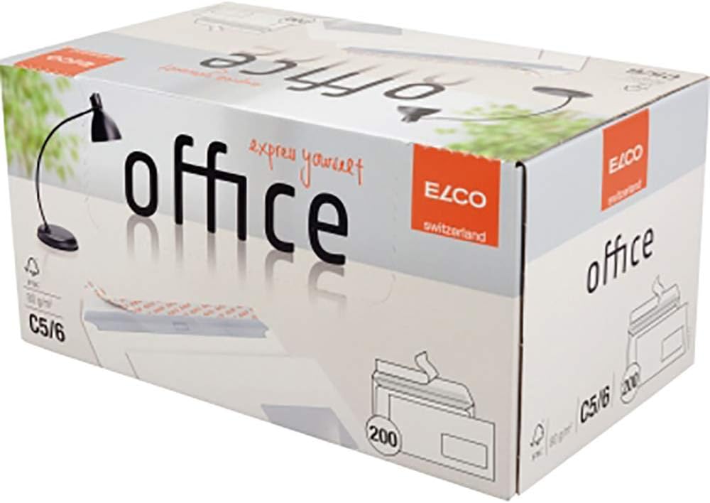 ELCO Office FSC DL 80gsm Window 90 * 45mm White Wallet Peel and Seal Envelopes Shopbox - Pack 200