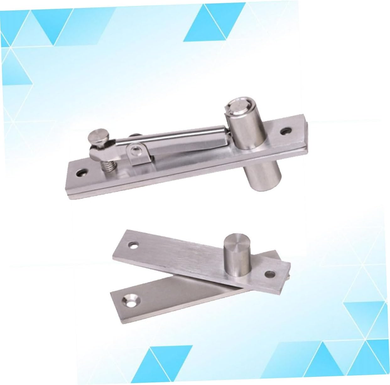 Balacoo 2pcs Stainless Steel Hinge Upper and Lower Metal Hinge for Door Hidden Simple Practical Design