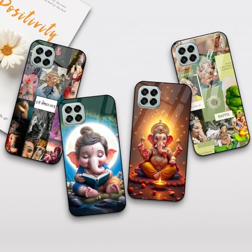 Image of COLORflow Back Cover Compatible with Samsung Galaxy A22 5G | Ganesh Ji, Lord Ganesha Customized | Shockproof TPU Bumper with Camera Protection Back Cover Compatible with Samsung Galaxy A22 5G