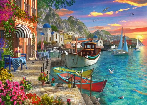 Ravensburger Grèce Grandiose Puzzle de 1 000 pièces pour adultes – 12000470 – Fabriqué à la main en Allemagne, chaque pièce s'assemble parfaitement