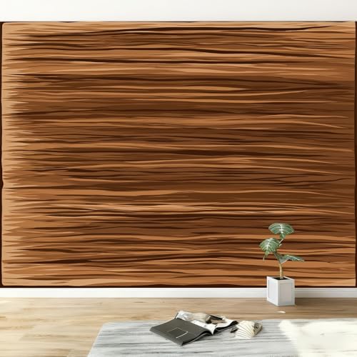 papel pintado fotográfico Patrón Tablero Madera Texturizado, 250 x 175 cm Fotomurales no Tejido Papel Pintado Decoración de Pared moderna, Decorativos Murales para Dormitorio Salón TV Pared, Amarillo