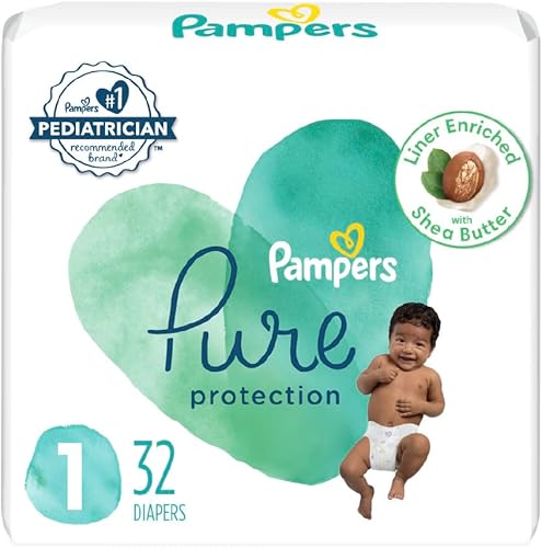 Miniatura 1 de Pampers Pure Protection Pañales talla 0, 76 unidades, pañales desechables (paquete de 2)