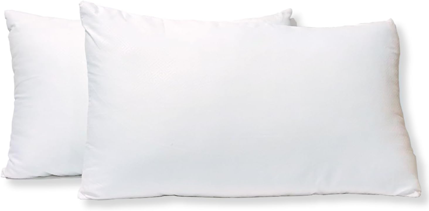 14x22 Throw Pillow Inserts Set of 2 Rectangle White Cotton Textured Fleece Fabric Throw Pillow Insert with Hypoall.Polyester Fiber Filling Bed and Couch Pillows (22x14 Pack of 2)