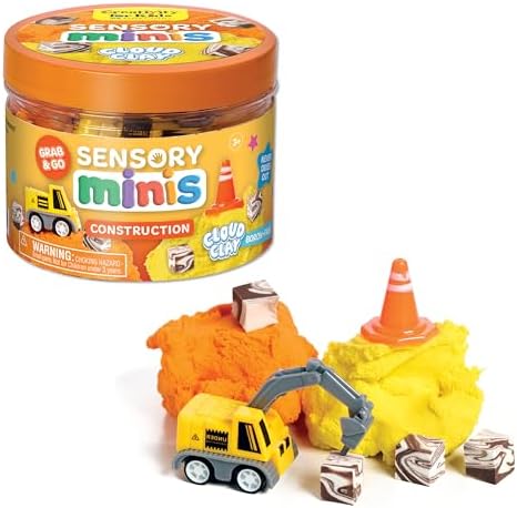 Creativity for KidsCreativity for Kids Sensory Minis Construction Kit | Cloud Clay Sensory Toy with Excavator for Kids | Spring Crafts that are Mess-Free