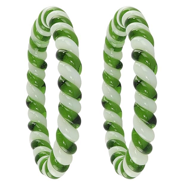 CLASSIC BANGLE Twisted Design Spiral Crystal Glass Kada Set For Women| Bangles For Women| Daily use, Party, Office, Ethnic| Fashion Jewellery- Set of 2-image-19