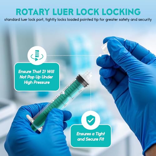 Image of 10ml /cc Syringe without Needle Luer Lock Syringes with Cap, Sterile, Disposable, 20 Pack