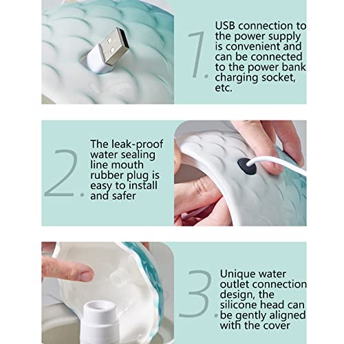 Fuente de agua automática para gatos de porcelana 1L verde miniatura 7