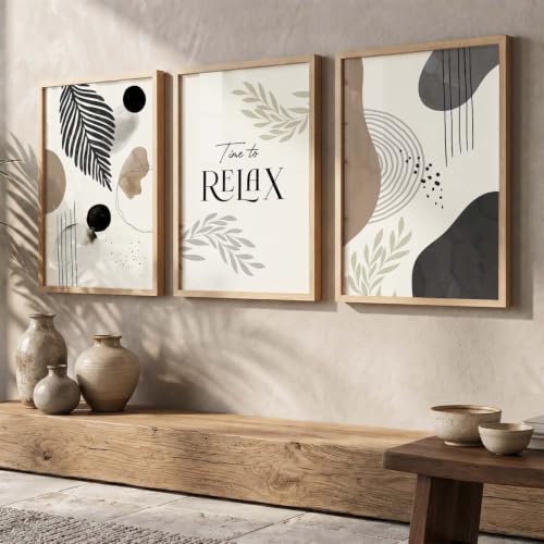 Image of kotart Painting for Wall Decoration - Modern Art Wall Decor Framed Painting for Living Room Bedroom - Framed Posters /Paintings with Frame Set of 3 (Art 5)