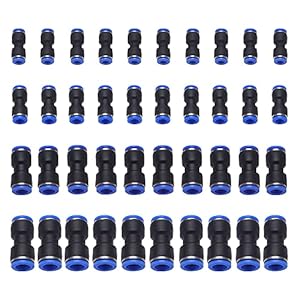 VooGenzek 40 Stück Pneumatik Steckverbinder Gerade