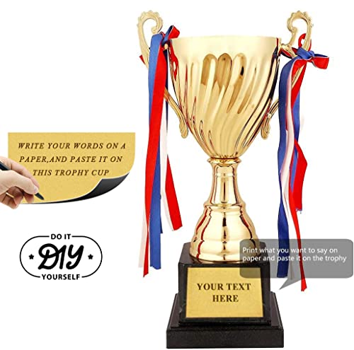Wrzbest Trophy Cup - Large Trophy,Gold Award For Sports,Tournaments,Competitions,Soccer Football League Match Trophy,Other Teamwork Award #TOP2