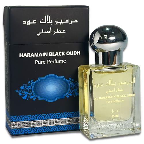 Image of inchAl Haramain Black Oud Attar 15?ml � Unisex Woody Oriental Fragrance with Cedar, Amber & Musk inch