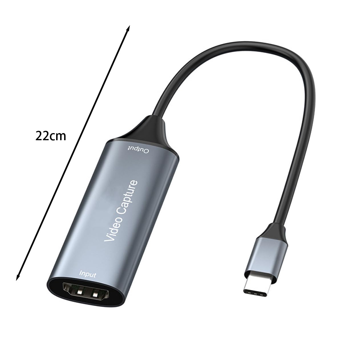 TYPE-C karta przechwytywania HDMI Video Audio Grabber do nagrywania komputera Streaming Play Space Grey