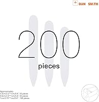 Vista 3 de Dan Smith C.C.AF.I.003 - Collar de plástico para 200 piezas de inserciones de cuello de camisa, 3 tamaños 2.2 pulgadas, 2.5 pulgadas, 2.75 pulgadas