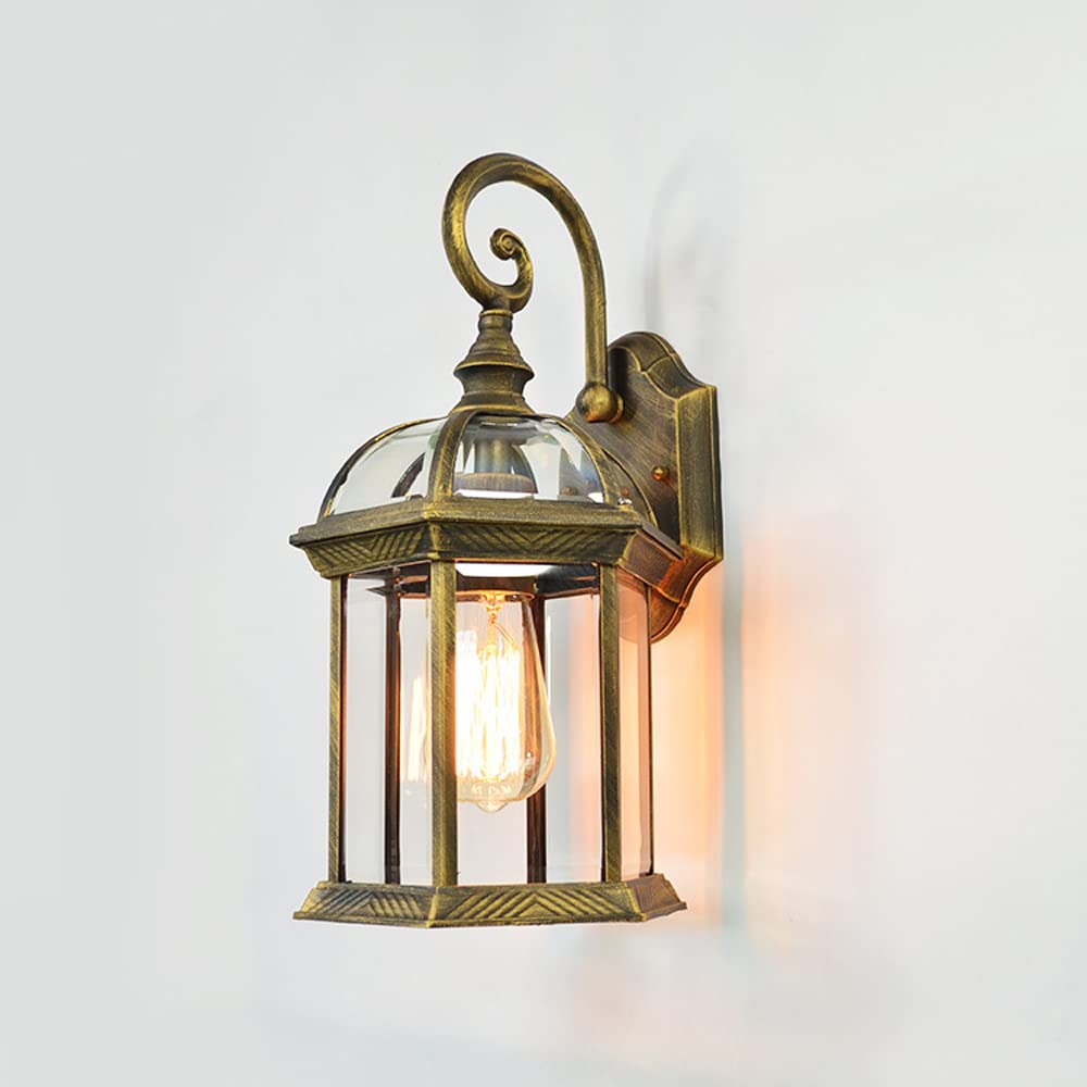 Lampe murale extérieure E27 rétro IP23 éclairage jardin et applique balcon bronze