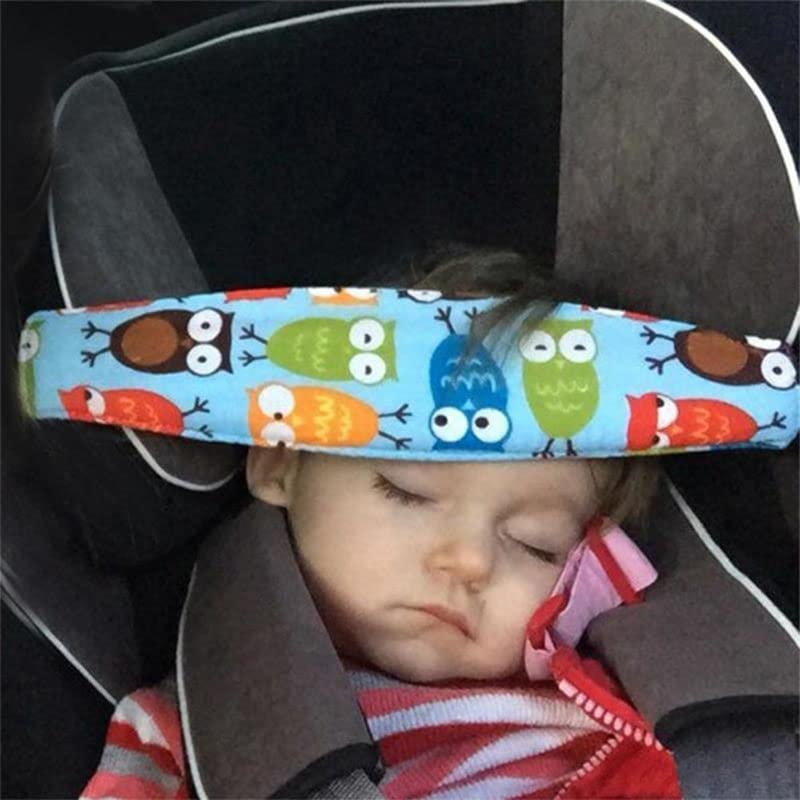 Image of Ximimark 2 Pcs Cute Cartoon Adjustable Car Safety Seat Sleep Positioner Infants Baby Head Support Pram Stroller Fastening