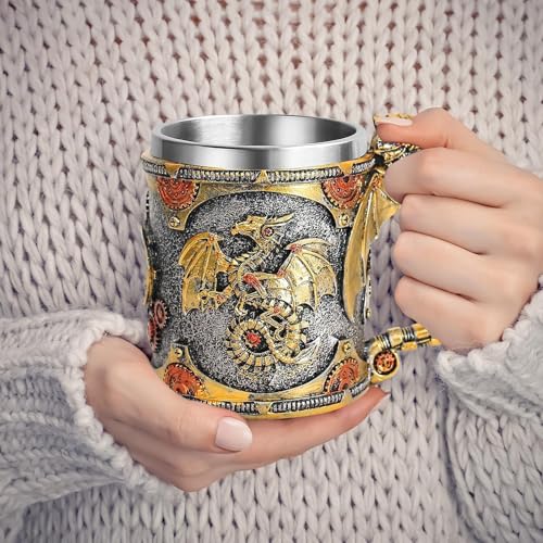 Mug médiéval en acier inoxydable de haute qualité pour bureau