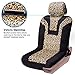 COOLBEBE Leopard Car Seat Covers, Cheetah Pattern Integrated Auto Seat Cover Car Protector Interior Accessories, Airbag Compatible, Universal Fits for Cars, SUV, Truck