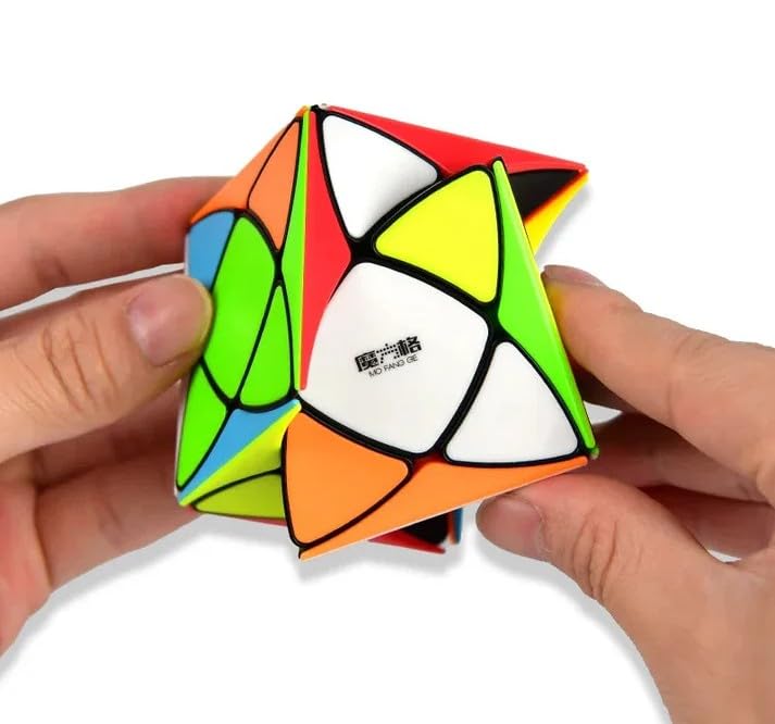Image of Hawkister QiYi Super Ivy Tiled Black-Base Speed Cube | Professional Rex Cube Shape Mod | Durable Embedded Tiles & Sleek Black Body, 57mm Smooth Turning Skewb-Style Logic Puzzle for Advanced Solvers