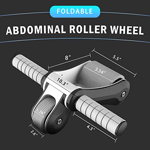 Btamud Ab Roller Wheel, Ab Roller For Core Workout, Men Women Strength Training Exercise Wheels Equipment For Core Abdominal, Foldable & Removable Abdominal Wheel With Knee Pad For Home Gym Fitness #TOP1