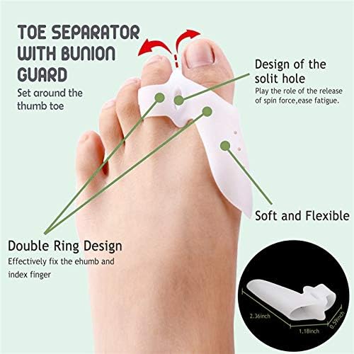 Orthopedic Bunion Corrector for Women& Man, Toe separators & Bunion Corrector Improved Version with Built-in Silicone,2020 New 7-Pack (7 Count (Pack of 1)) (7 Count (Pack of 1))