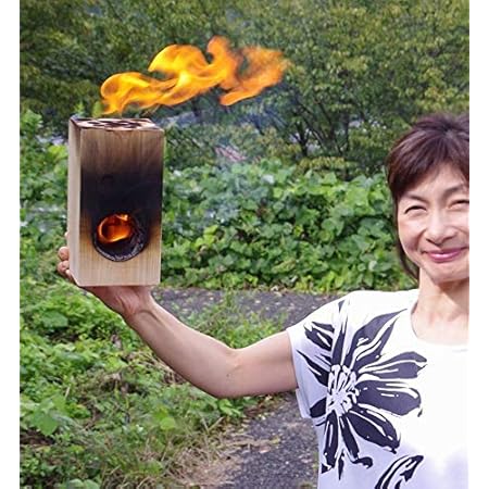 Amazon Co Jp ウッドキャンドルenzine 庭 家 焚き火 アウトドア キャンプ キャンピング スエーデントーチ スウェディッシュトーチ 災害備蓄 薪 燃料 スポーツ アウトドア