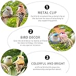 LWINGFLYER 4Inch Fake Birds Clip on Bird Ornaments for Crafts Christmas Tree Decoration Wreaths Decor Floral Arrangements, 12pcs Artificial Simulation Foam Feather Birds - Image 5
