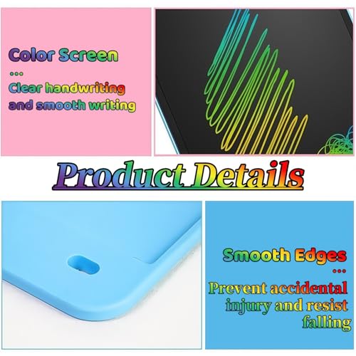 Electight Tablet Escritura Colorido Infantil,Colorido Niños Doodle Tablero,Tablero de Dibujo Electrónico,Tableta de Escritura LCD con Borrable y Bloqueo Función,Azul + Rosa,8.5+12pulgadas - imagen 3