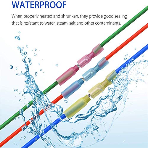 Ponfy 2-P-2013 100Pcs Heat Shrink Bullet Connectors, Heat Shrink Female & Male Connectors Bullet Terminals, Insulated Waterproof Marine Crimp Automotive Connectors Wire Splice Connectors Kits thumb #2