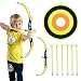 Conthfut Archery Set Kids Green Bow and Arrow Play Toy, Outdoor Hunting Game with 3 Suction Cup Arrows, Target for Boys and Girls