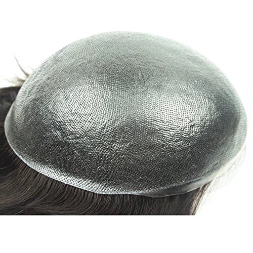 Pu Skin Toupee For Men Nlw European Human Hair Pieces For Mens 10X8" Pu Thin Thin 0.04Mm Skin Hair Replacement System Men Hair Prosthesis Units Patch Implant For Men #1B Off Black #TOP1