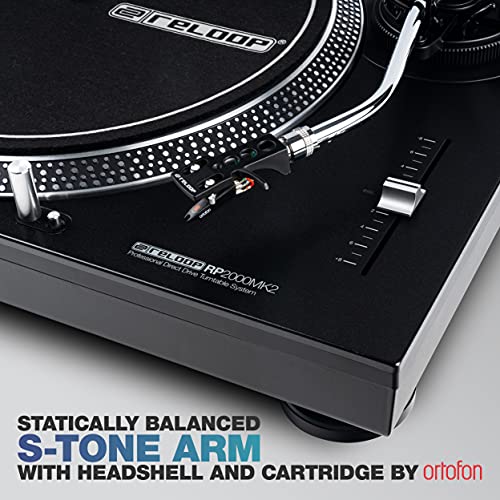 Reloop Platine RP-2000 MK2 DJ RP-2000 avec commande directe à quartz et sortie phono / ligne, Noir métallisé - Les Beatles, Paul McCartney, John Lennon, RIngo Starr, George Harrison Reloop Platine RP-2000 MK2 DJ RP-2000 avec commande directe à quartz et sortie phono / ligne, Noir métallisé – Image 5