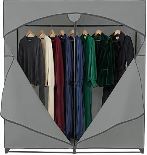 Miniatura 14 de HOLDN' STORAGE Armario Portátil - Capacidad de 50 Libras, Barra Interna de Metal Resistente, Cremallera y Ventana Transparente, Organizador de Ropa