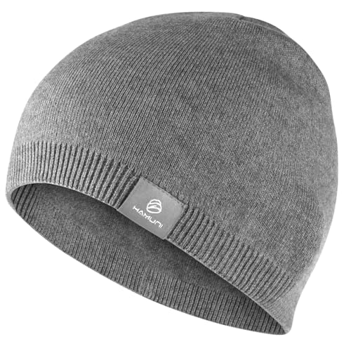 YANIKY Strickmütze Damen Thermo Winter Mütze Herren Beanie Mütze Weich Sportmütze Atmungsaktiv Wintermütze für Herren und Damen (Grau)