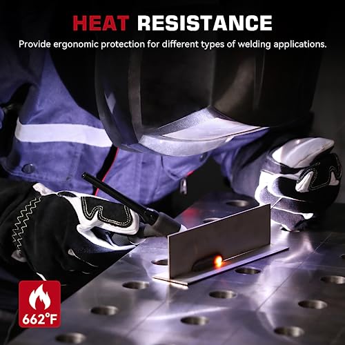Arccaptain Tig Welding Gloves: Premium Goatskin Grain Leather, Dexterity, Comfort, Duralble Tig Gloves For Work Protection #TOP4