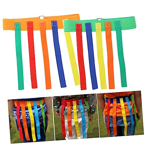 TOYANDONA 2 Piezas Tirar Colas Funny Games Juguetes para al Aire Libre cinturón de jardín de Infantes cinturón Educativo