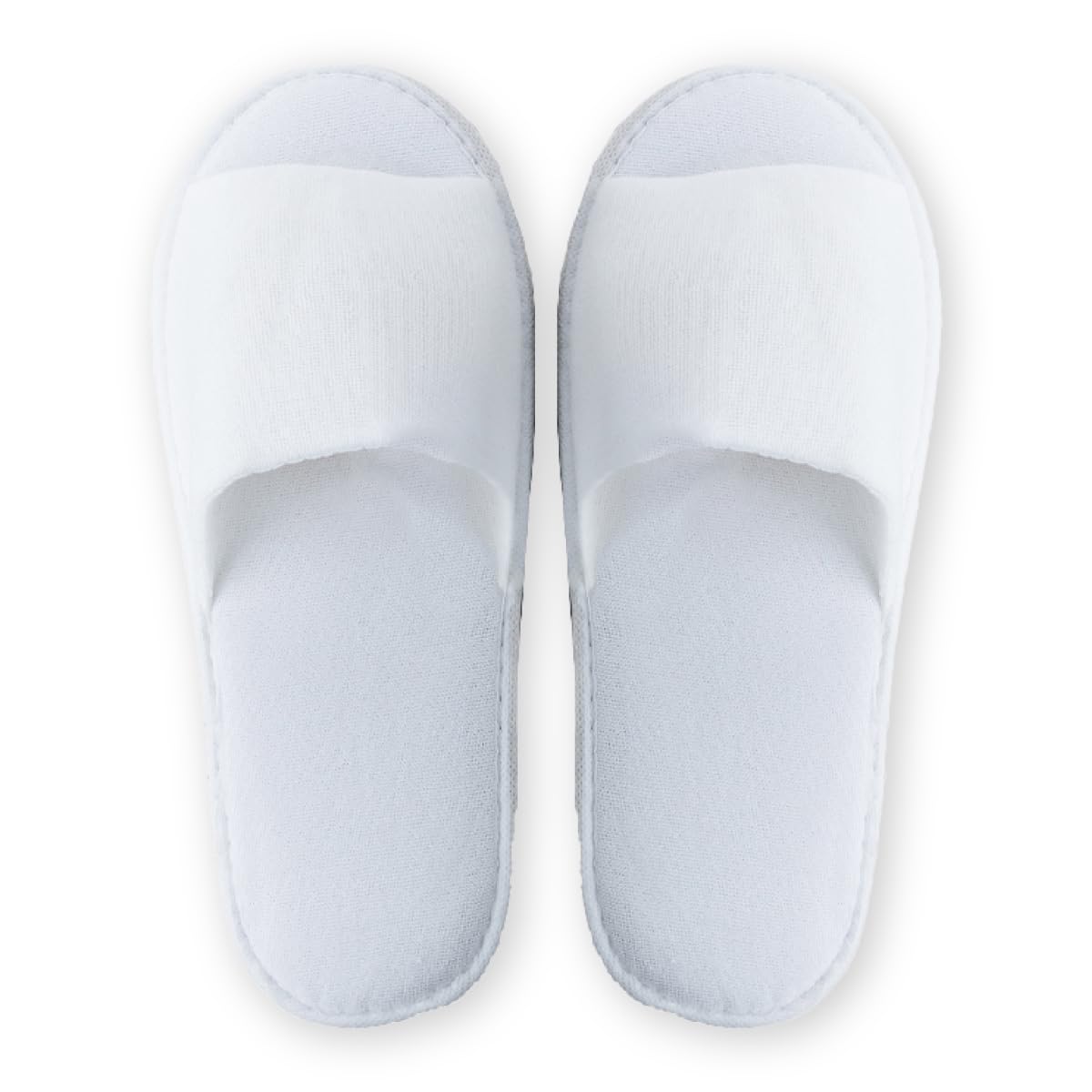 AURA LUXURY COLLECTION ® 100 paia di CIABATTE MONOUSO bianche unisex TAGLIA UNICA con suola antiscivolo per ospiti, hotel, b&b spa centri estetici