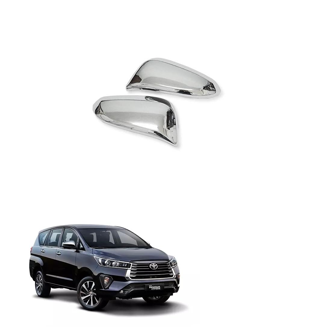 Car Decorative ABS Plastic Silver Chrome Side Mirror Cover Suitable for Innova Crysta-picture-38