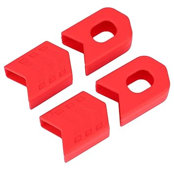 Bicycle Crank Protection Sleeve, Crank Protective Cover, Universal 2 Pair Eco-Friendly Road Bike Bicycle Crank for Mountain Bike Bike Crank((V Pattern red))