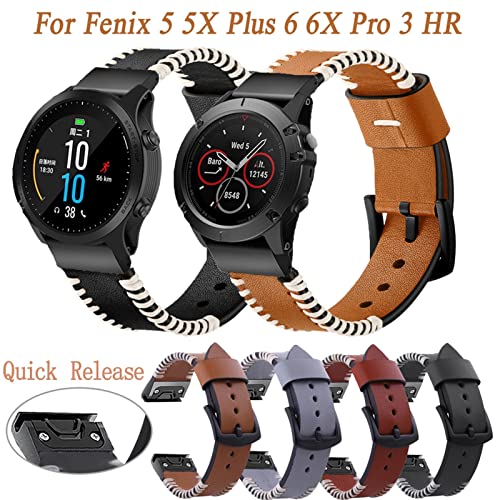 Bracelet 26 mm Garmin Fenix anti-irritation en agate véritable pour remplacer le silicone