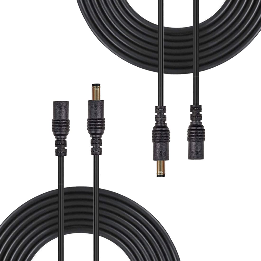 5m Cable de Extensión Plug DC 2,1 mm x 5,5 mm Macho a Hembra Conector para Adaptador de Corriente, LED, Cámara CCTV Potencia, Coche, Monitores y Más - Negro — view 10