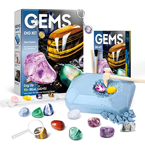 💎【Crea portachiavi con gemme】 Realizzare un portachiavi con gemme può migliorare l'abilità pratica dei bambini e allenare la loro mente. Far fare le chiavi ai bambini da soli è più pedagogico del semplice guardare. Attendiamo con ansia la gioia dei tuoi piccoli archeologi dopo aver esplorato i misteri della pietra e aver realizzato il portachiavi!