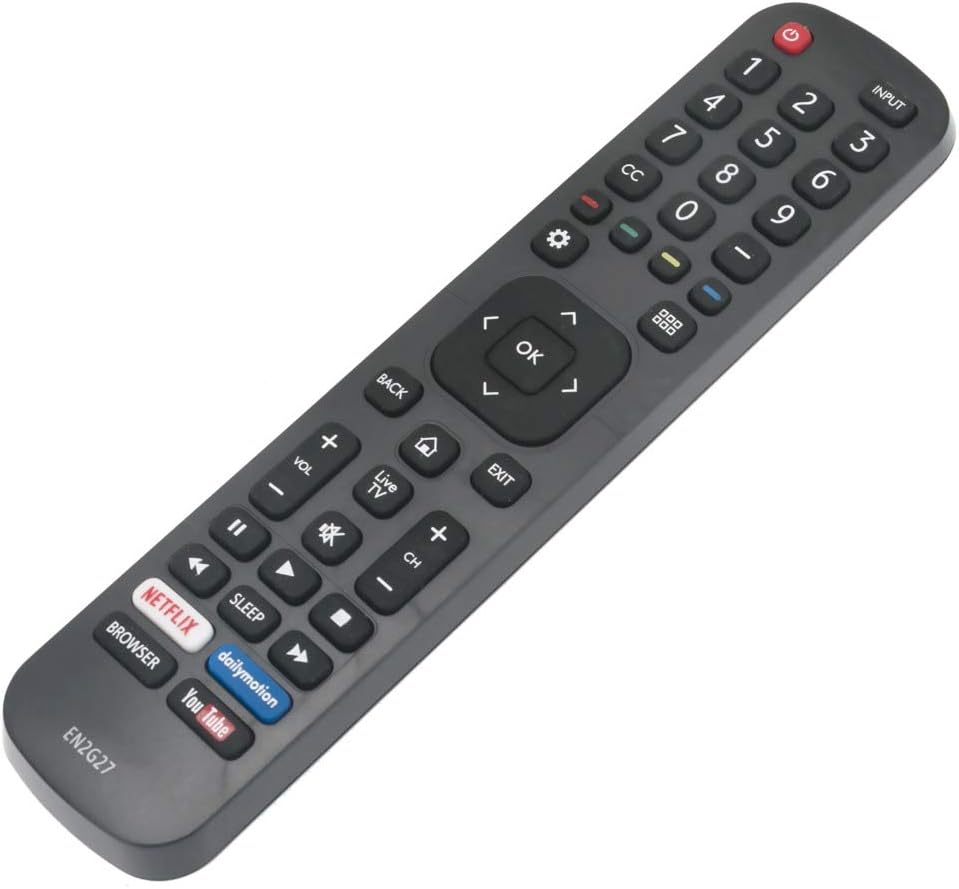 EARTHMA Universal Remote Control For Hisense 4K LCD/LED/ULED TV - Direct Replacement Remote Control