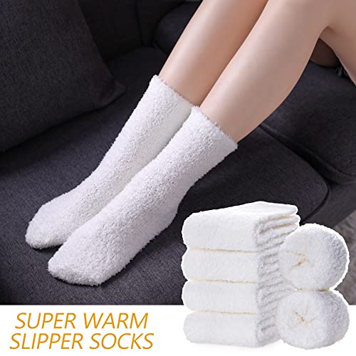 Image of MQELONG Womens Super Soft Fuzzy Cozy Home Sleeping Socks Microfiber Winter Warm Slipper Socks