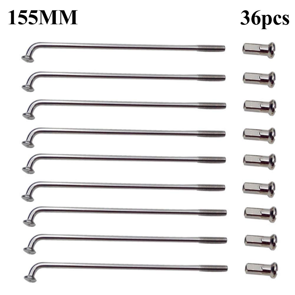 Uticon Bike Spokes, 36Pcs 60-305mm 12G Electric Bicycle E-bike Wheel Tire Steel Spokes Bike Parts - 110mm