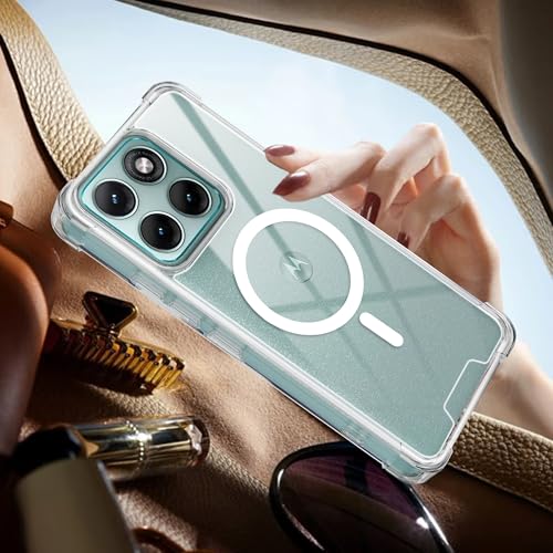 Image of A rtistque Clear Back Cover Case for Motorola Moto Edge 70 Fusion 5G | Compatible with Mag-Safe | Premium Transparent Cover | Shockproof TPU Bumper | Moto Edge 70 Fusion Back Cover - Transparent