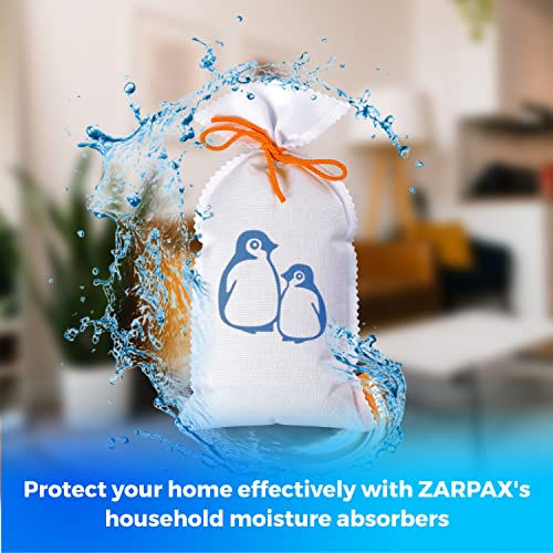 Zarpax Household Mini Moisture Absorbers | 18Oz Set Of 2 Reusable Dehumidifier Bags | Damp Bad Odours | Moisture Eliminator 100% Leakproof #TOP2