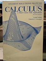 Calculus: A Short Course with Applications, Student Solutions Manual 0155057472 Book Cover