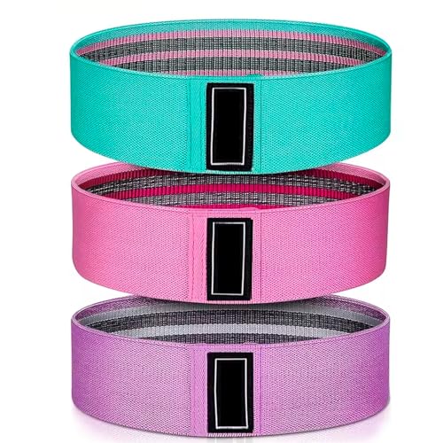 CABLEPELADO - Cintas Elásticas de Resistencia para Glúteos y Piernas (Set 3) | Bandas Antideslizantes Progresivas (Ligero, Medio, Fuerte) | Ideal para Hip Thrust y Sentadillas